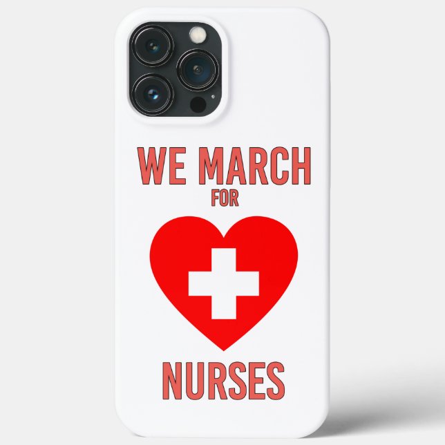 Wir März für Krankenschwestern - Herzliche Kranken Case-Mate iPhone Hülle (Rückseite)