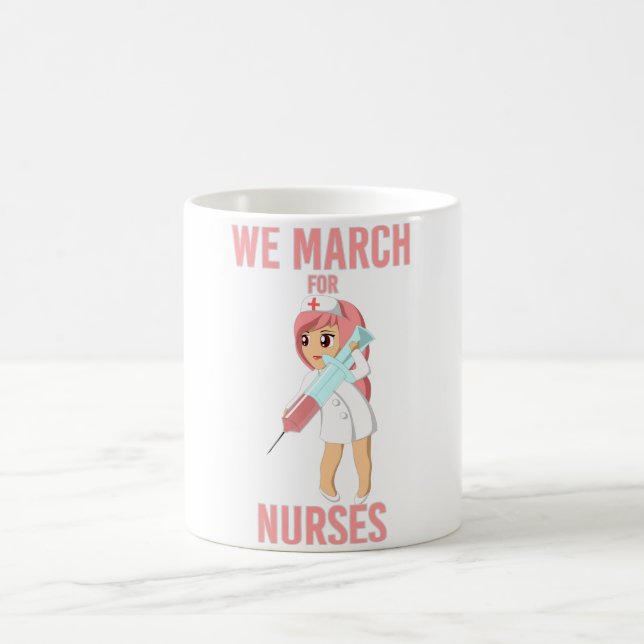 Wir März für Krankenschwestern - Schöne Krankensch Kaffeetasse (Mittel)