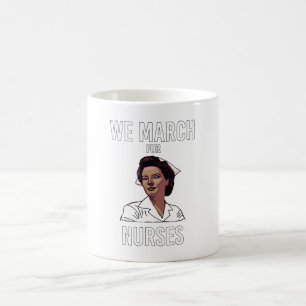 Wir März für Krankenschwestern - Vintage Schwarze Kaffeetasse