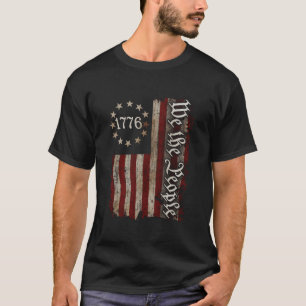 Wir Menschen 1776 amerikanische Flagge 4. Juli T-Shirt