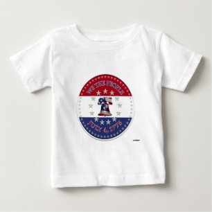 Wir Menschen 4 Juli 1776 Bell mit 13 & 50 Sternen Baby T-shirt