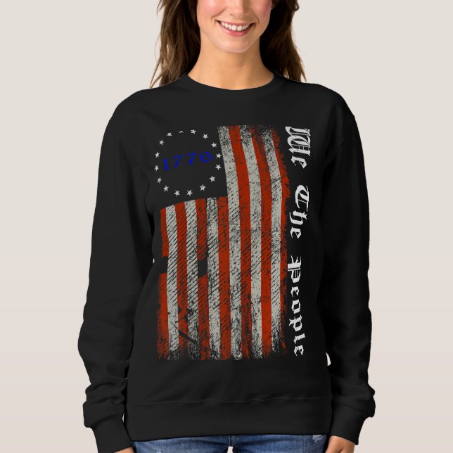 Wir Menschen 4. Juli Feuerwerke 2 Sweatshirt (Vorderseite)