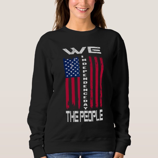 Wir Menschen 4. Juli Feuerwerke Sweatshirt (Vorderseite)