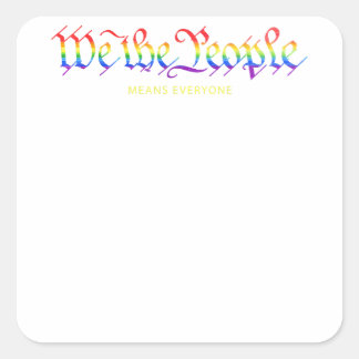 Wir Menschen bedeutet jeder Rainbow Gay Pride Gay Quadratischer Aufkleber