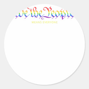 Wir Menschen bedeutet jeder Rainbow Gay Pride Gay Runder Aufkleber