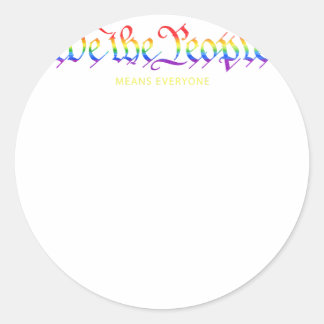 Wir Menschen bedeutet jeder Rainbow Gay Pride Gay Runder Aufkleber