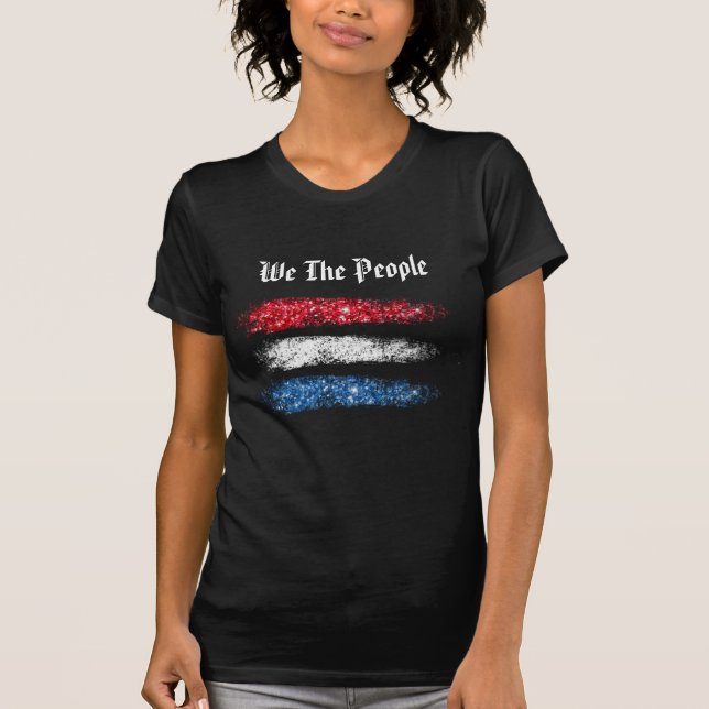 *~* Wir Menschen Einfache Abstrakte amerikanische  T-Shirt (Vorderseite)
