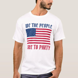 Wir Menschen Funny USA Flag 4. Juli T-Shirt