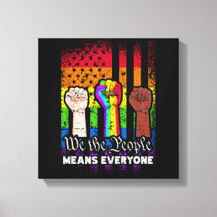 Wir Menschen meinen alle LGBT, die US-Verfassung Leinwanddruck