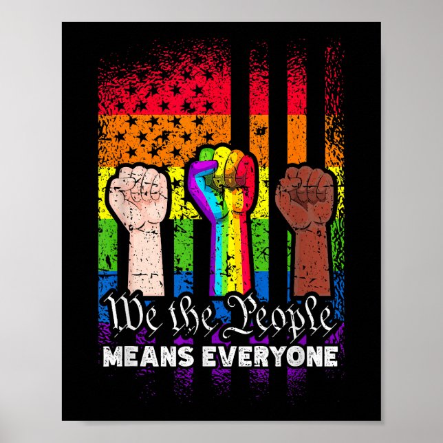 Wir Menschen meinen alle LGBT, die US-Verfassung Poster (Vorne)