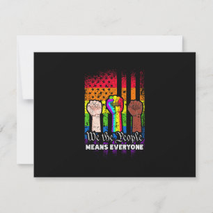 Wir Menschen meinen alle LGBT, die US-Verfassung RSVP Karte