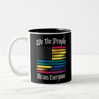 Wir Menschen meinen alle LGBT-Gay Pride Zweifarbige Tasse