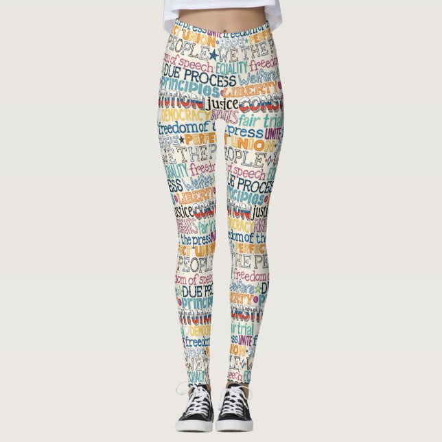 Wir Menschen Typografie Leggings (Vorderseite)