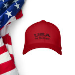 Wir Menschen, USA mit Initialen Bestickte Baseballkappe<br><div class="desc">Wir The People, USA mit Initials bestickt Baseball Cap. Hier in Rot mit schwarzer Stickerei dargestellt. Ideal für Patrioten, um während der Wahlsaison oder jederzeit Unterstützung für die amerikanische Verfassung zu zeigen. Der erste Text enthält: USA und We The People, und der hintere Text enthält Ihre monogrammatikalischen Initialen. Zum Personalisieren...</div>
