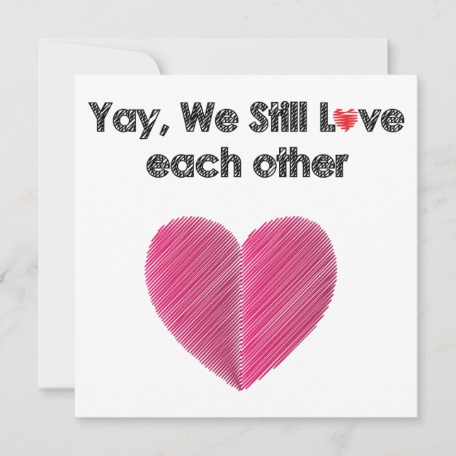 Wir mögen einander immer noch feiertagskarte (Vorderseite)