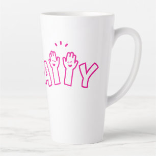 Wir mögen Freitage a LATTE Milchtasse