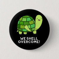 Wir Muschel überwinden Funny Tortoise Pun Dark BG