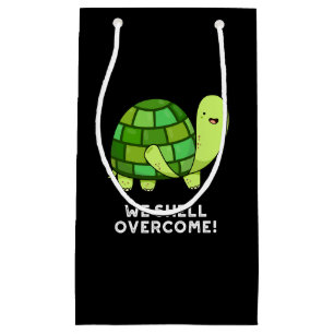 Wir Muschel überwinden Funny Tortoise Pun Dark BG Kleine Geschenktüte