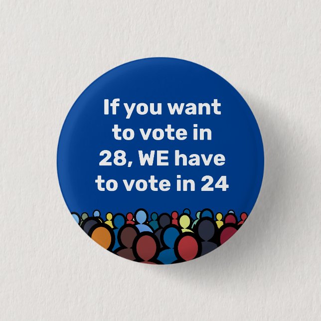 Wir müssen in 24 wählen button (Vorderseite)