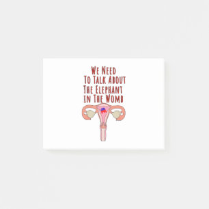 Wir müssen über den Elefanten in der Frau sprechen Post-it Klebezettel