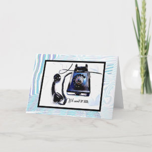 Wir müssen Vintage Telefonkarte sprechen Karte