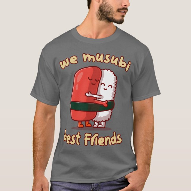 Wir musubi besten Freunde Vintag T-Shirt (Vorderseite)