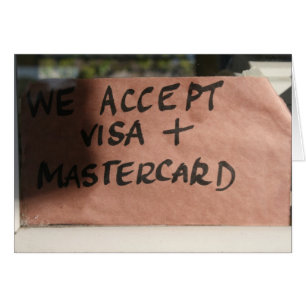 Wir nehmen Visum u. MasterCard an