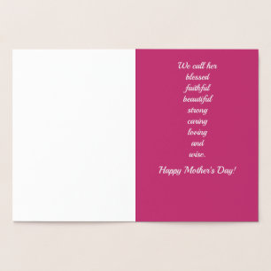 Wir nennen sie Gold Foil Mutter Day Card Folienkarte