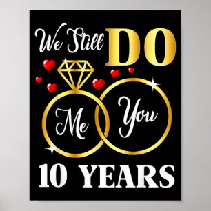 Wir noch 10 Ehe 10. Hochzeit Poster