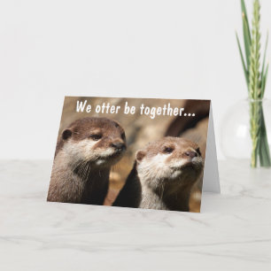 Wir Otter sind zusammen Feiertagskarte