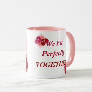 Wir passen perfekt zusammen mit dem romantischen V Tasse