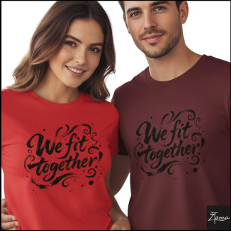 Wir passen zusammen Brush Script Splatters T-Shirt