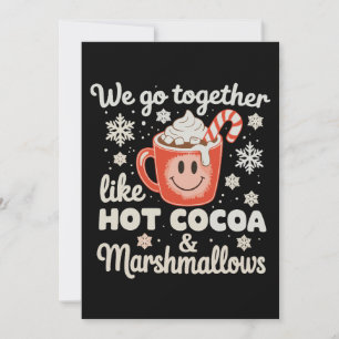Wir passen zusammen wie heiße Kakao-Marshmallows W Einladung