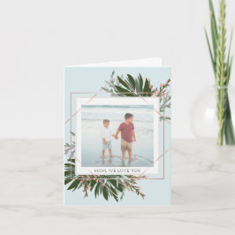 Wir personalisiertes mit BlumenFoto der Liebe-Sie Feiertagskarte