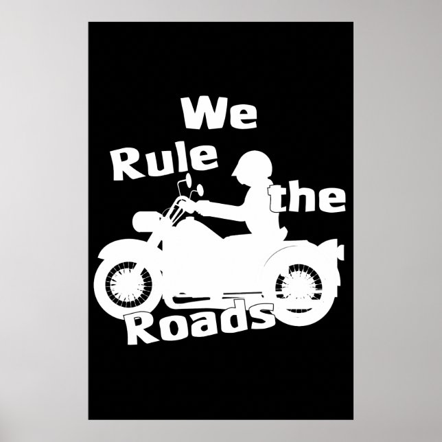 Wir regieren die Straßen (Biker) Dunkles Poster (Vorne)