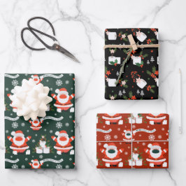 Wir rollten mit ihm! Fun Santa Mask & Toilettenpap Geschenkpapier Set