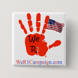 Wir roter Knopf (der USA-Flaggen-) HandR1 Button