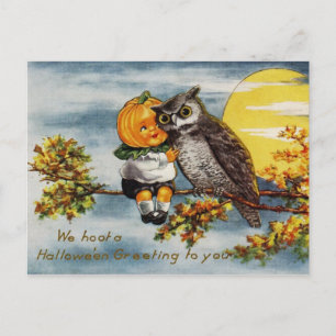 Wir rufen dir einen Halloween-Gruß zu Postkarte