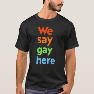 Wir sagen Gay Here Trans Bleibe Proud Lgbtq Gay Ri T-Shirt