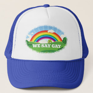 Wir sagen Gay Pride Parade Rainbow Florida Truckerkappe