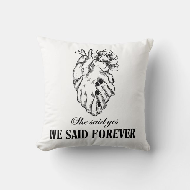 Wir sagten Forever Pillow - Paare Geschenk Kissen (Vorderseite)