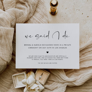 Wir sagten I Do Hochzeit Ankündigung