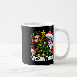Wir sahen, dass Jesus und der Weihnachtsmann diese Kaffeetasse