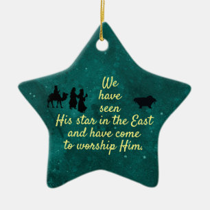 Wir sahen den Stern Keramik Ornament