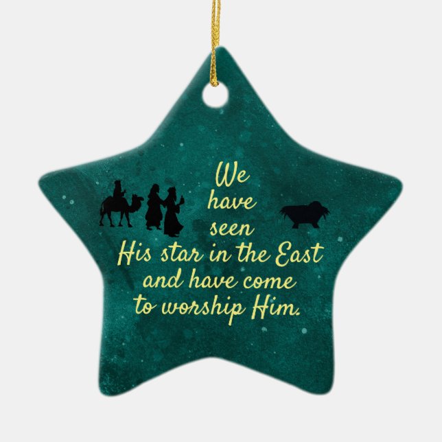Wir sahen den Stern Keramik Ornament (Vorne)