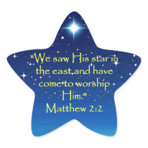 Wir sahen sein Star Scripture Weihnachten