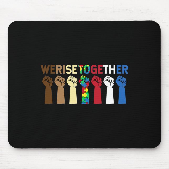 Wir sammeln Puzzle Inspiration Autismus Aware Mousepad (Vorne)
