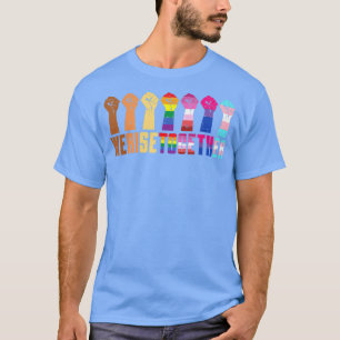 Wir sammeln schwarzen Stolz BLM LGBT aufgehäuft T-Shirt