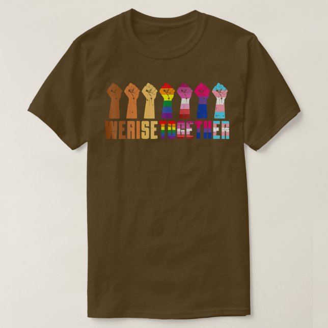 Wir sammeln schwarzen Stolz BLM LGBT aufgehäuft T-Shirt (Design vorne)