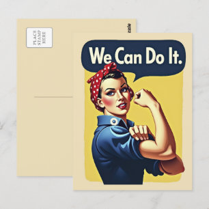 Wir schaffen das Berühmter Feminismus Postkarte
